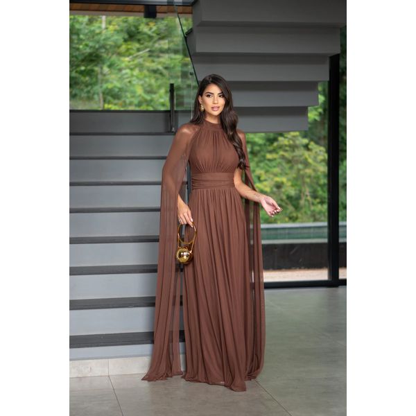 Vestido Romana Capa marrom