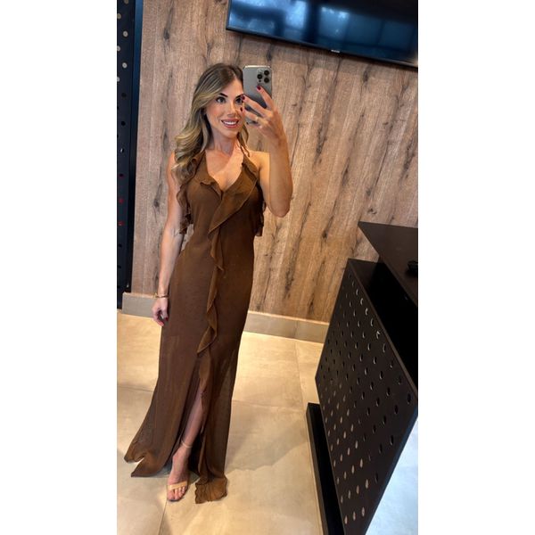 vestido Mariane marrom