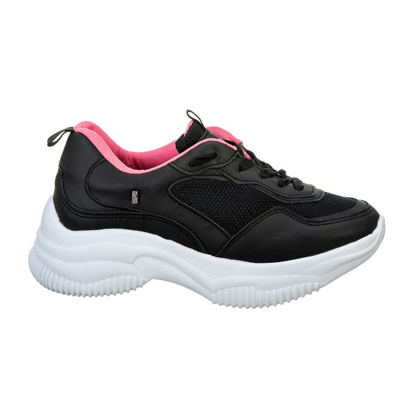 Tênis Feminino Chunck Sneaker Casual Plataforma Preto
