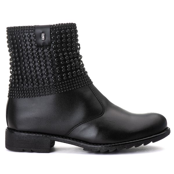 Bota Feminina Cano Baixo Pedraria Milão
