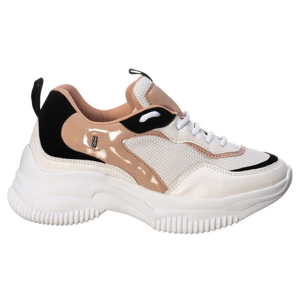 Tênis Feminino Chunck Sneaker Casual Plataforma Nude
