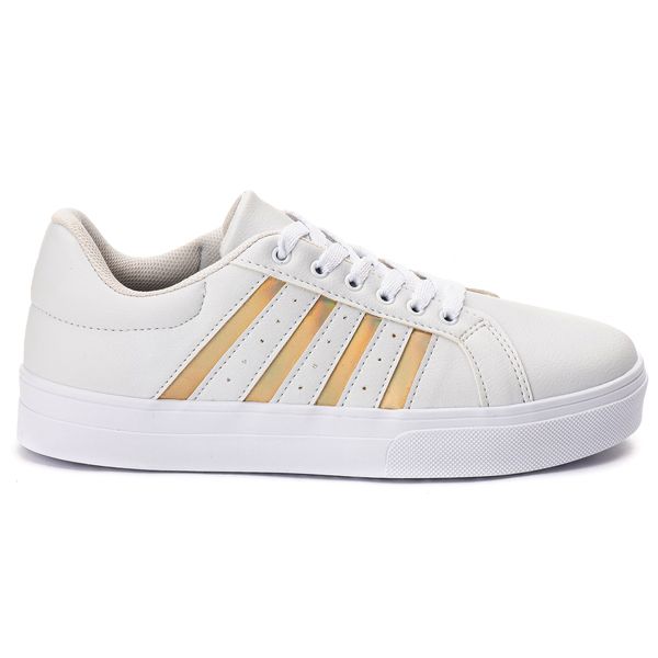 Tênis Casual Holografico Dourado Ayla