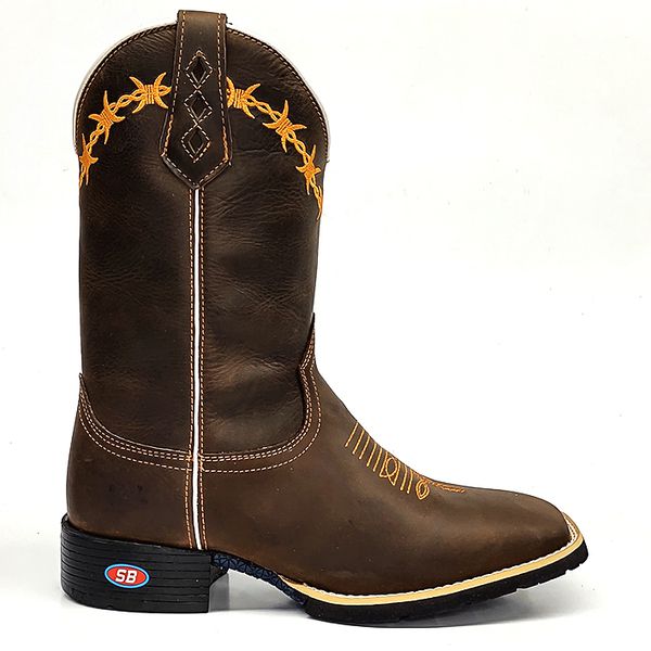 Bota Country Masculina Texana Sistema Bruto Grazy Caf SB