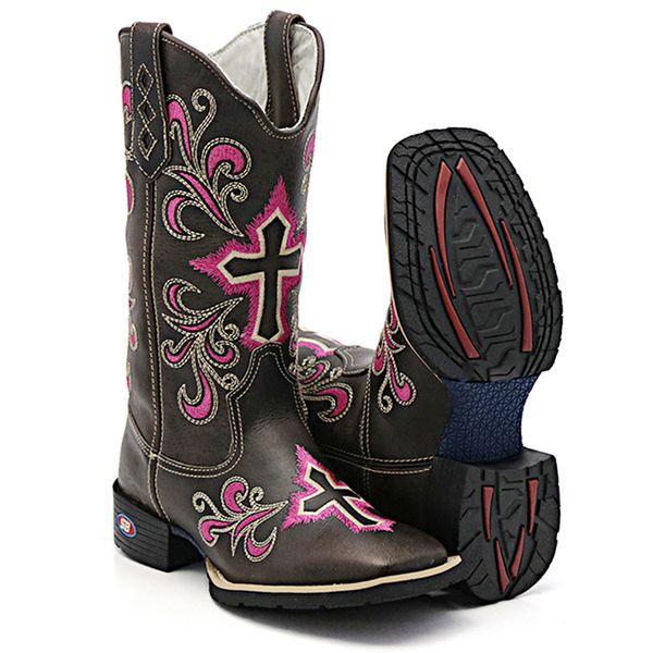 Bota texana feminina com cruz clearance