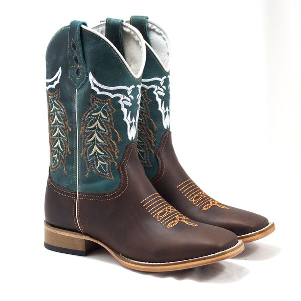 Texana Masculina Ranger Solado de Couro