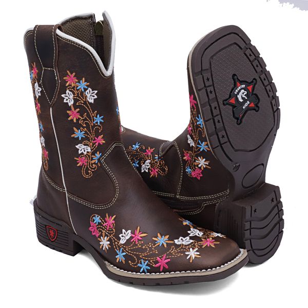 Botina Country Infantil Bota Texana Infantil Feminina Mercado