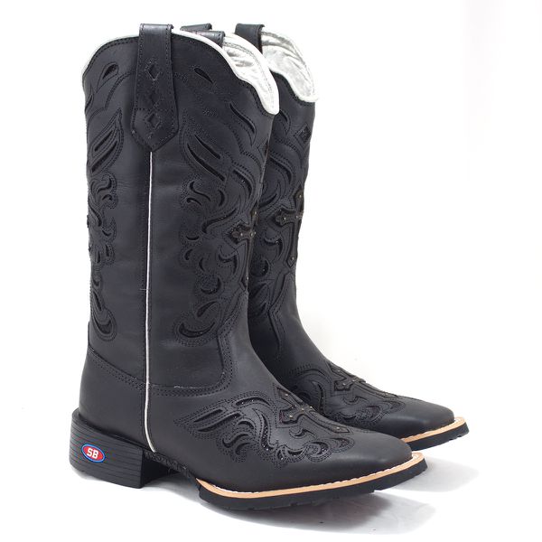 Bota Texana Laser Preta 