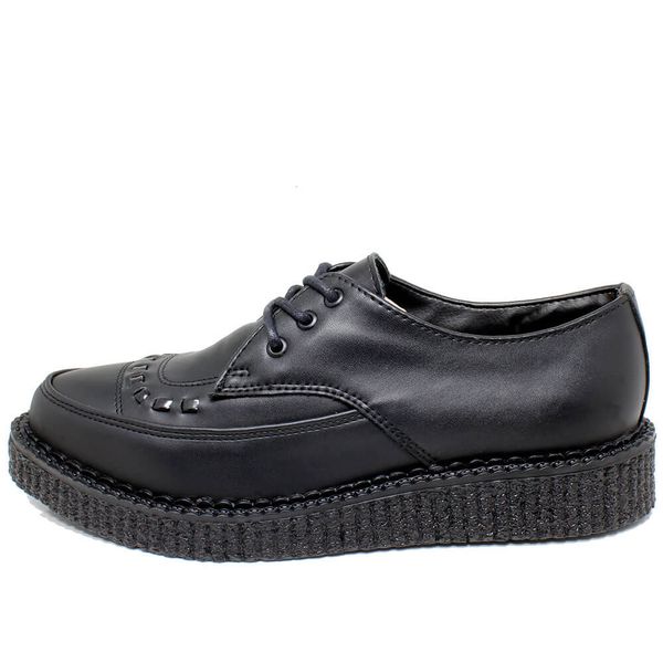 New Creeper Estilo Veggie Morricone Preto Bico Fino