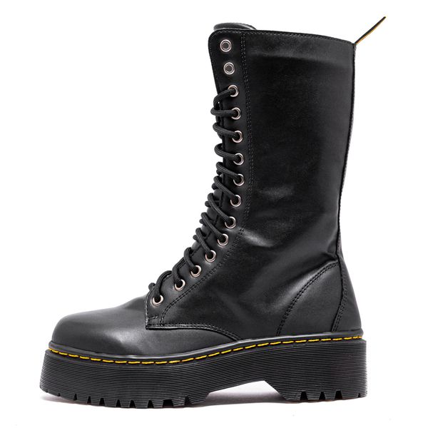 Coturno Estilo Inglês Cano 3/4 Preto