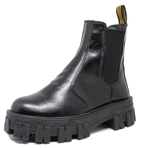 Bota Tratorada Meggie Chelsea Estilo Veggie Preto