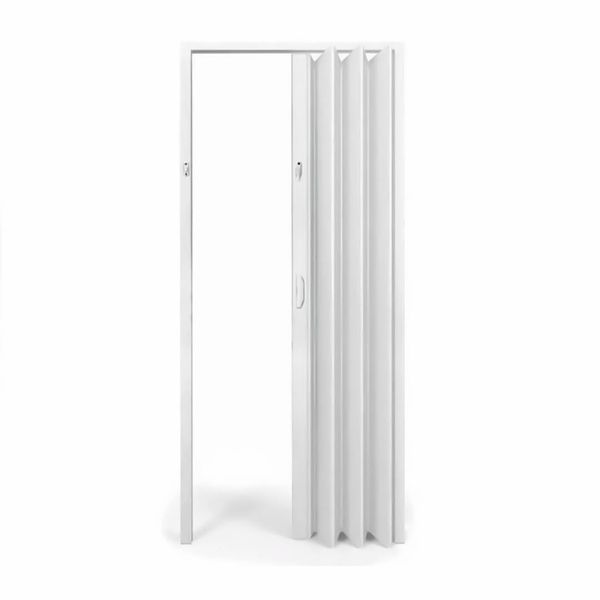 Porta Sanfonada Pvc Branca Com Batente Plastilit 210 x 0,70 Cm