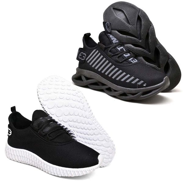 Kit 2 Tênis Unissex Evoltenn Easy Modelos Diferentes Black e Preto e Branco