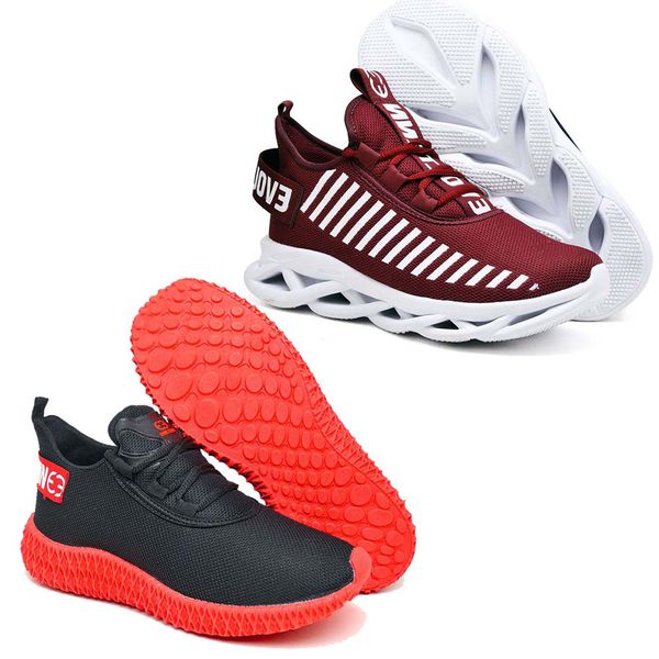 Kit 2 Tênis Unissex Evoltenn Easy Modelos Diferentes Bordo e Preto Vermelho