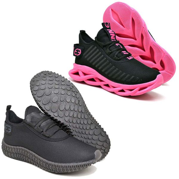 Kit 2 Tênis Unissex Evoltenn Easy Modelos Diferentes Pink e Black