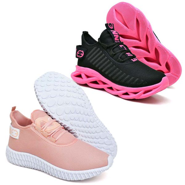 Kit 2 Tênis Unissex Evoltenn Easy Modelos Diferentes Pink e Nude
