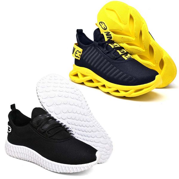 Kit 2 Tênis Unissex Evoltenn Easy Modelos Diferentes Preto Amarelo e Preto Branco