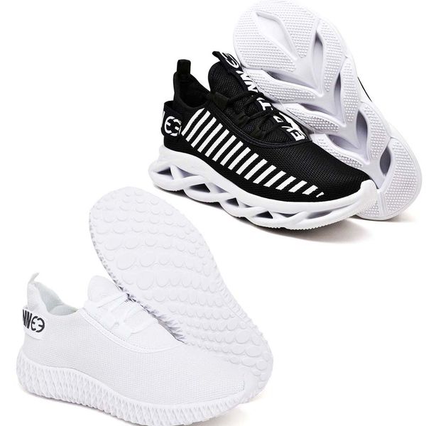Kit 2 Tênis Unissex Evoltenn Easy Modelos Diferentes Preto Branco e Branco