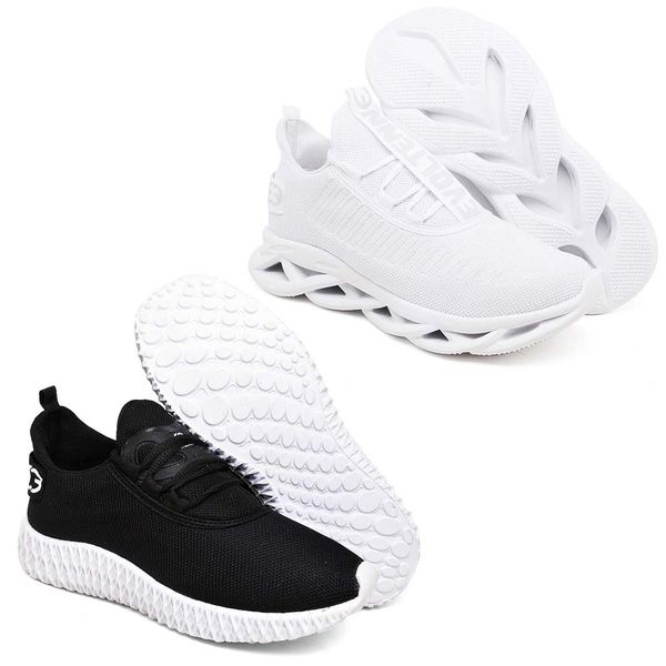 Kit 2 Tênis Unissex Evoltenn Easy Modelos Diferentes White e Preto Branco