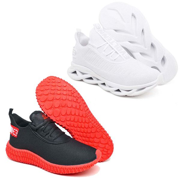 Kit 2 Tênis Unissex Evoltenn Easy Modelos Diferentes White e Preto Vermelho