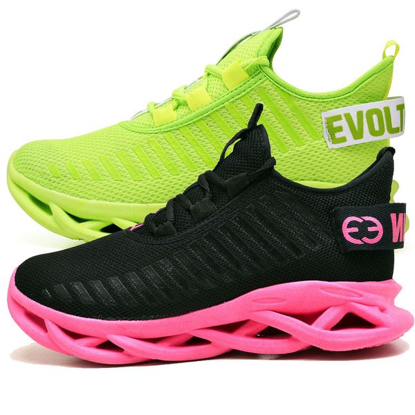 Kit 2 Tênis Easy Style Unissex Evoltenn Solado Trançado Moderno Verde e Preto Pink