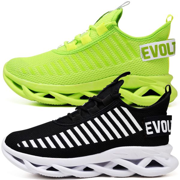 Kit 2 Tênis Easy Style Unissex Evoltenn Solado Trançado Verde e Preto Branco