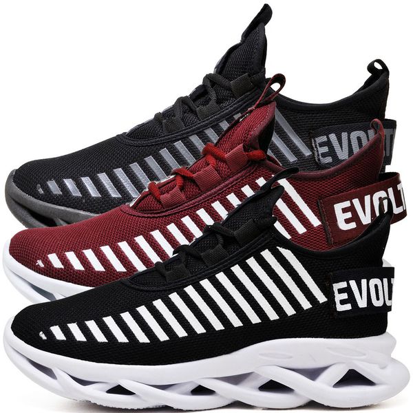 Kit 3 Tênis Easy Style Unissex Evoltenn Solado Trançado Preto Branco, Black e Bordo