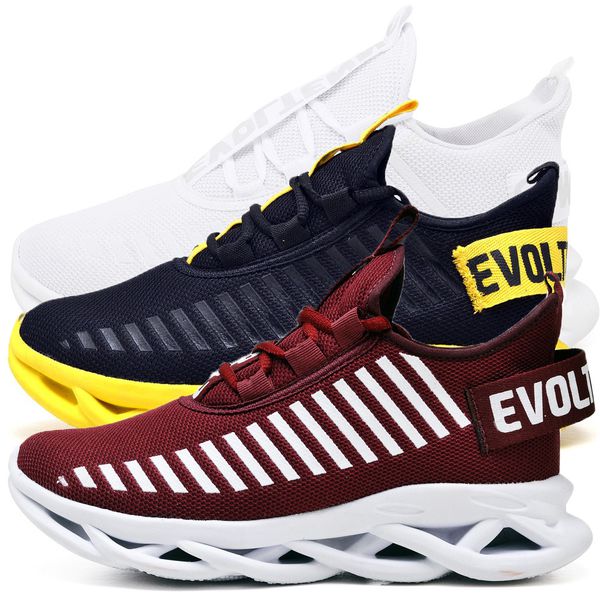Kit 3 Tênis Easy Style Unissex Evoltenn Solado Trançado White, Preto Amarelo e Bordo