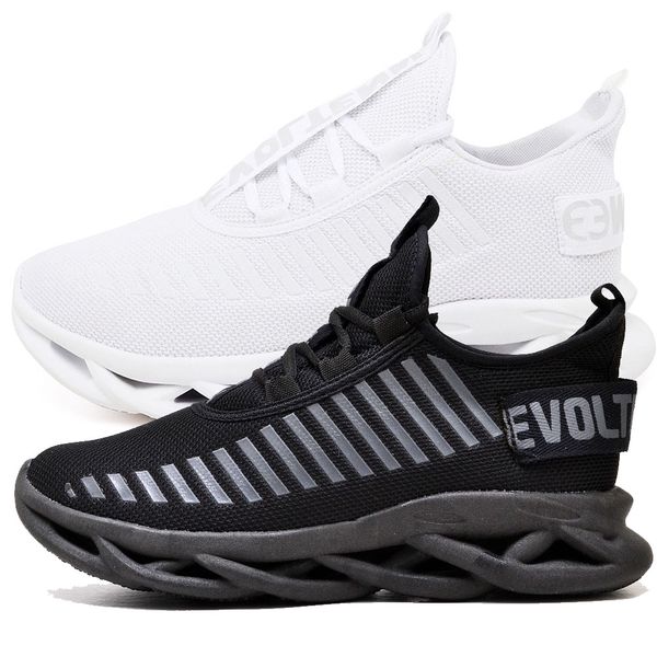 Kit 2 Tênis Easy Style Unissex Evoltenn Solado Trançado Moderno White e Black