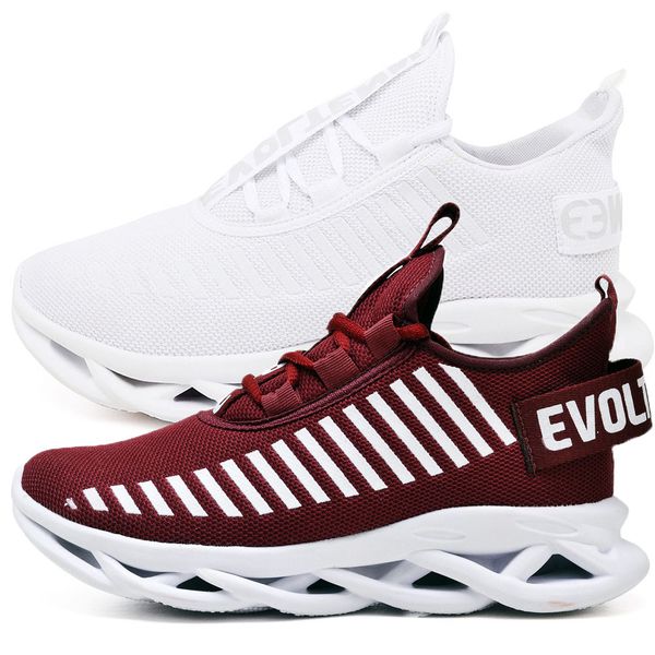 Kit 2 Tênis Easy Style Unissex Evoltenn Solado Trançado Moderno White e Bordo