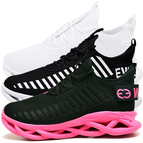 Kit 3 Tênis Easy Style Unissex Evoltenn Solado Trançado White, Preto Pink e Preto Branco