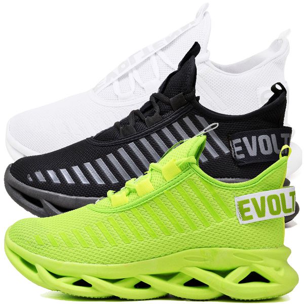 Kit 3 Tênis Easy Style Unissex Evoltenn Solado Trançado White, Verde e Black