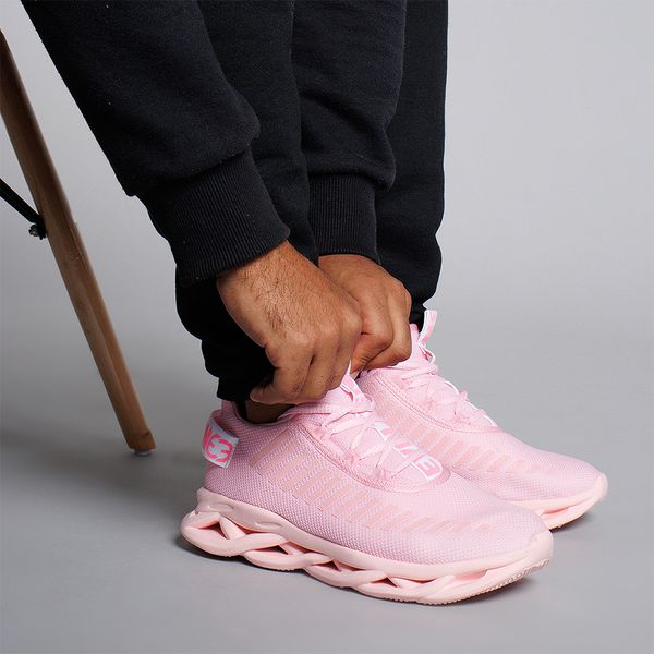 Kit 2 Tênis Easy Style Unissex Evoltenn Solado Trançado Moderno Preto Pink e Rosa