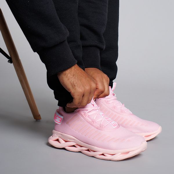 Tênis Easy Style Unissex Evoltenn Solado Trançado Rosa