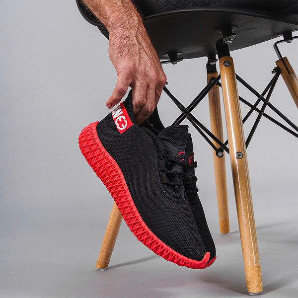 Tênis Boost Masculino Evoltenn Esporte Casual Colmeia Preto Vermelho