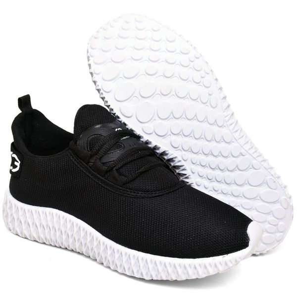 Tênis Boost Feminino Evoltenn Esporte Casual Colmeia Preto Branco