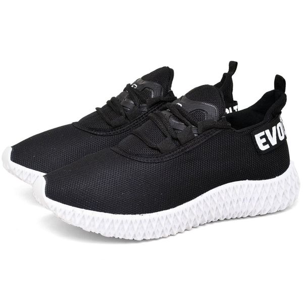 Tênis Boost Feminino Evoltenn Esporte Casual Colmeia Preto Branco