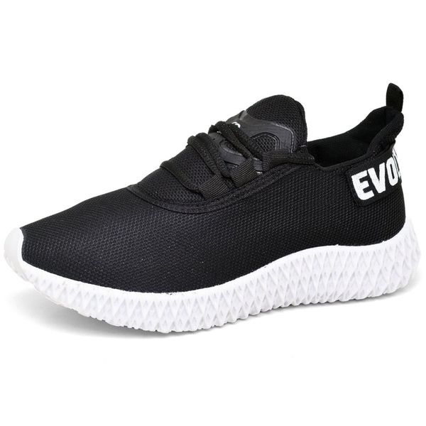Tênis Boost Feminino Evoltenn Esporte Casual Colmeia Preto Branco
