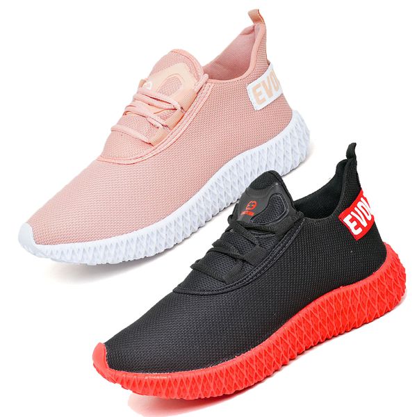 Kit 2 Tênis Boost Unissex Evoltenn Esportivo Colmeia Nude e Preto Vermelho