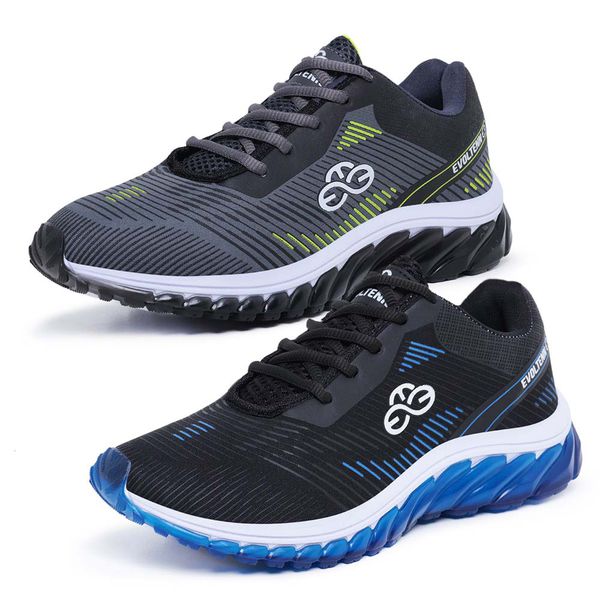 Kit 2 Tênis Masculino Esportivo Evoltenn Tube Runner Cinza e Azul