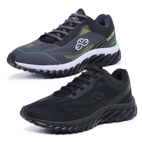 Kit 2 Tênis Masculino Esportivo Evoltenn Tube Runner Cinza e Black