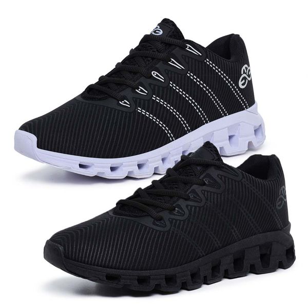 Kit 2 Tênis Masculino Esportivo Evoltenn Running Nuvem Preto e Black