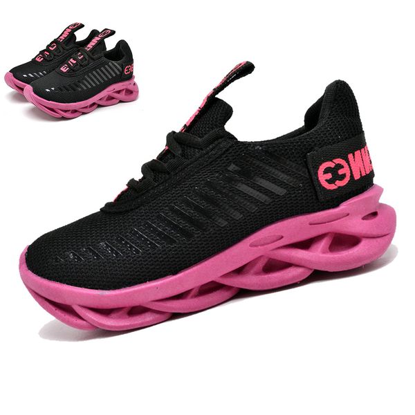 Tênis Infantil Evoltenn Sola Trança Preto Pink