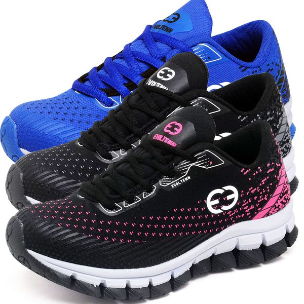 Kit 3 Tênis Infantil Evoltenn Impacto Pink, Azul e Preto