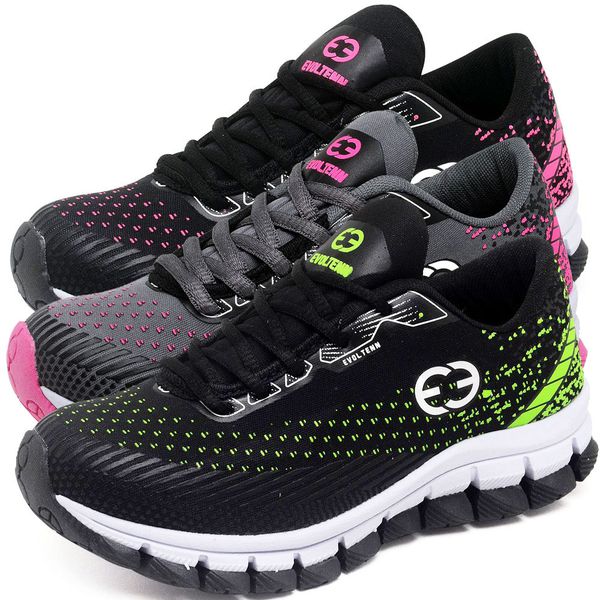 Kit 3 Tênis Infantil Evoltenn Impacto Pink, Cinza e Verde