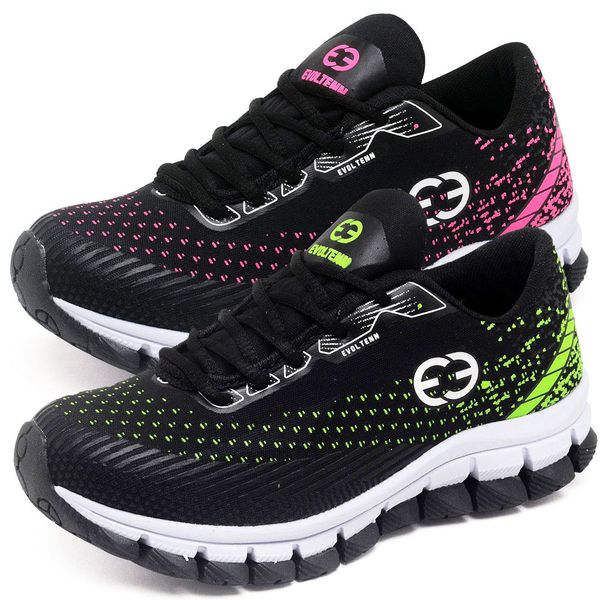 Kit 2 Tênis Infantil Evoltenn Impacto Pink e Verde