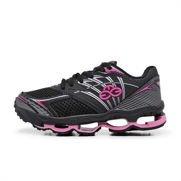 Tênis Infantil Feminino Evoltenn Turbo Kids Preto Pink