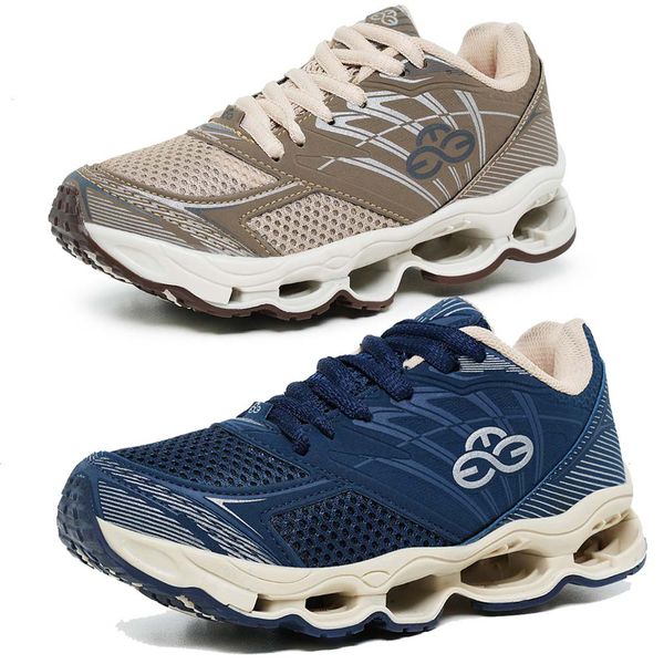 Kit 2 Tênis Infantil Masculino Evoltenn Turbo Kids Bege e Marinho