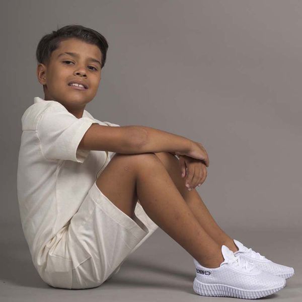 Kit 2 Tênis Infantil Esportivo Colmeia Branco e Verde