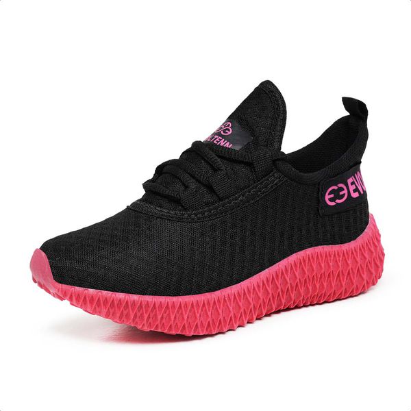 Kit 2 Tênis Infantil Esportivo Colmeia Black e Preto Rosa