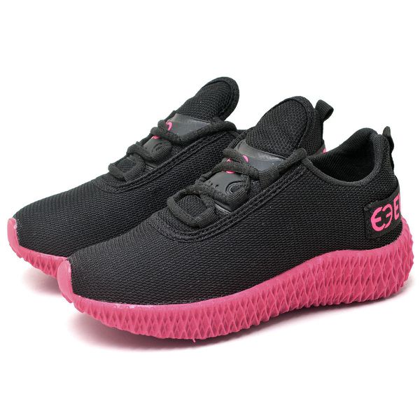 Tênis Infantil Esportivo Evoltenn Colmeia Preto Rosa